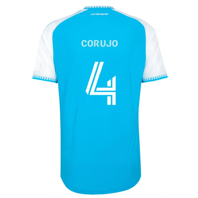 Danxen Män Guzmán Corujo #4 Himmelsblå Vit Svart Hemmatröja Matchtröjor 2026/27 Tröjor T-Tröja