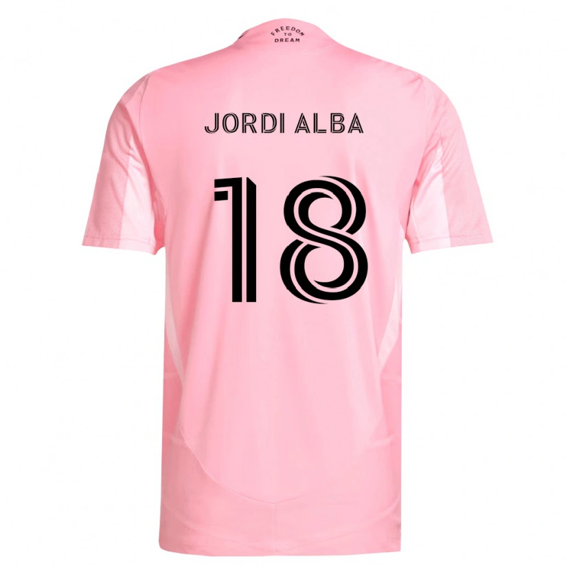 Danxen Män Jordi Alba #18 Rosa Svart Hemmatröja Matchtröjor 2026/27 Tröjor T-Tröja