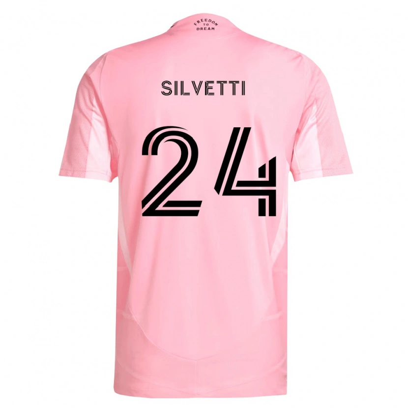 Danxen Män Mateo Silvetti #24 Rosa Svart Hemmatröja Matchtröjor 2026/27 Tröjor T-Tröja