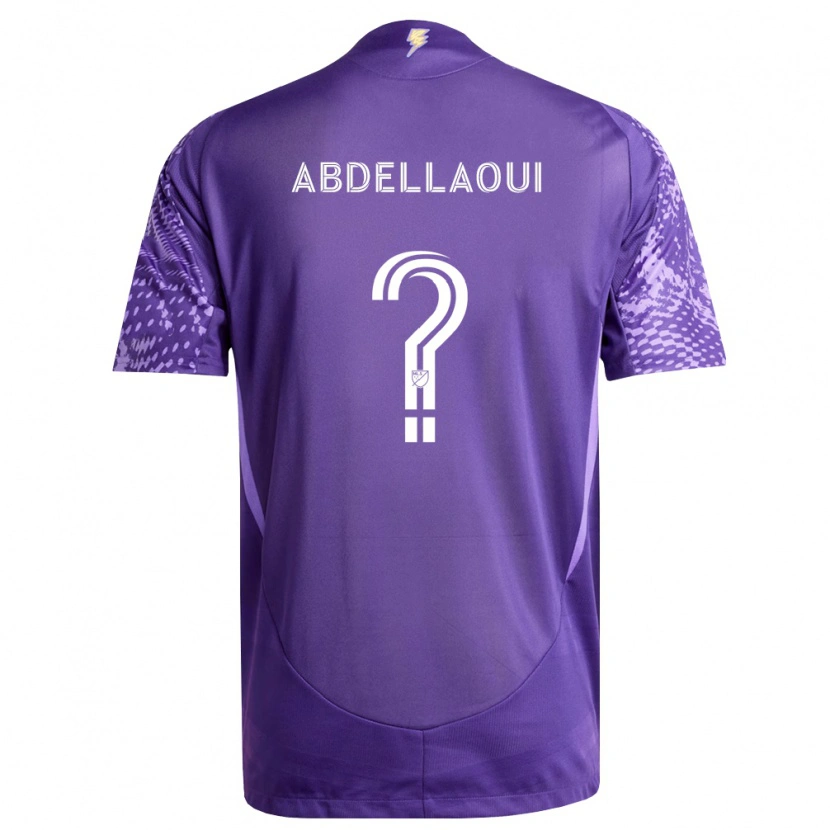 Danxen Män Noham Abdellaoui #0 Lila Vit Hemmatröja Matchtröjor 2026/27 Tröjor T-Tröja