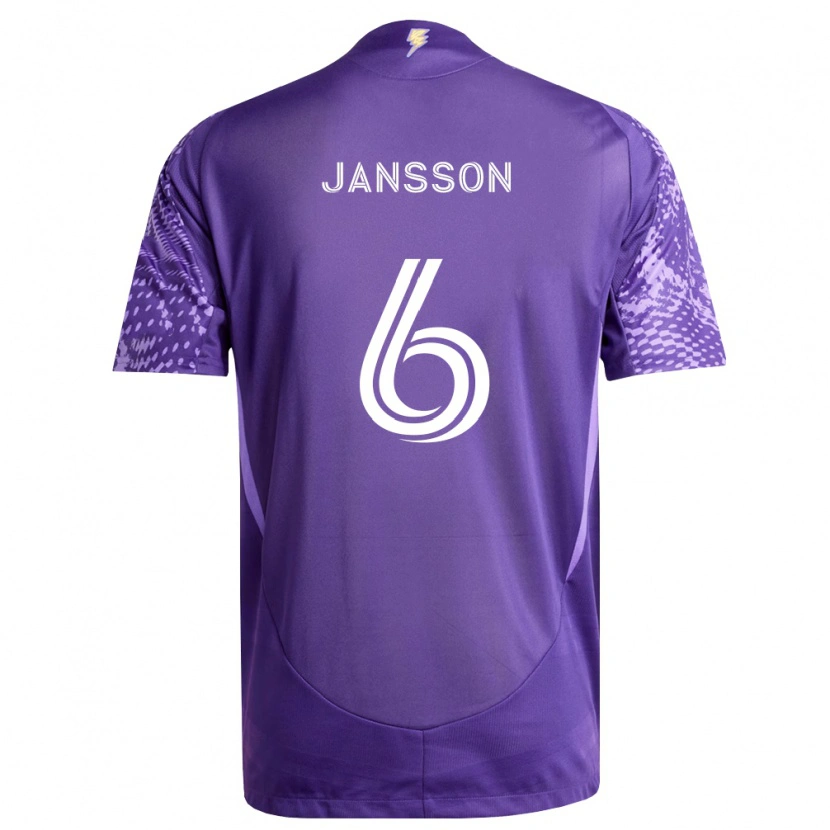 Danxen Män Robin Jansson #6 Lila Vit Hemmatröja Matchtröjor 2026/27 Tröjor T-Tröja