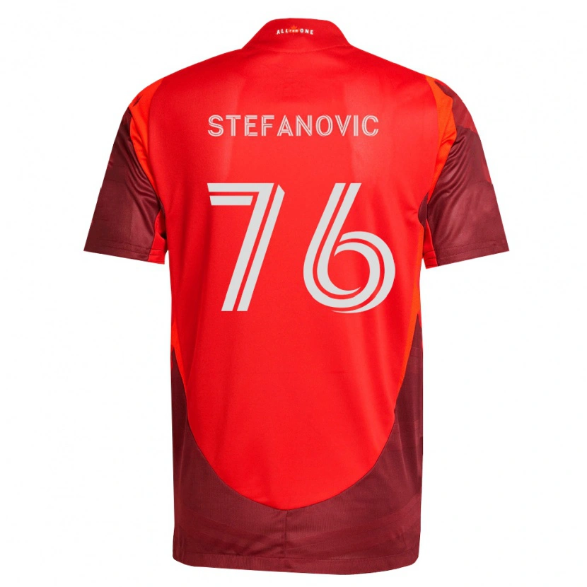 Danxen Män Lazar Stefanović #76 Vinröd Röd Hemmatröja Matchtröjor 2026/27 Tröjor T-Tröja