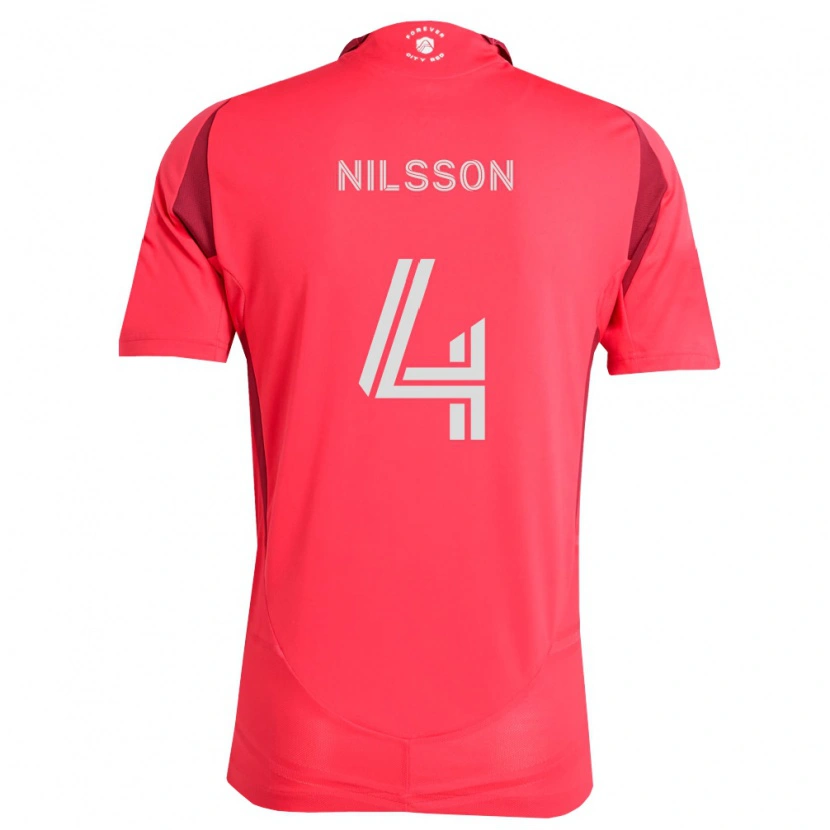 Danxen Män Joakim Nilsson #4 Magenta Vit Hemmatröja Matchtröjor 2026/27 Tröjor T-Tröja