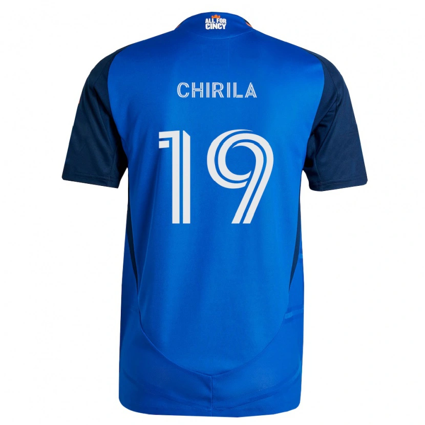 Danxen Män Ștefan Chirilă #19 Kungligt Blå Orange Hemmatröja Matchtröjor 2026/27 Tröjor T-Tröja