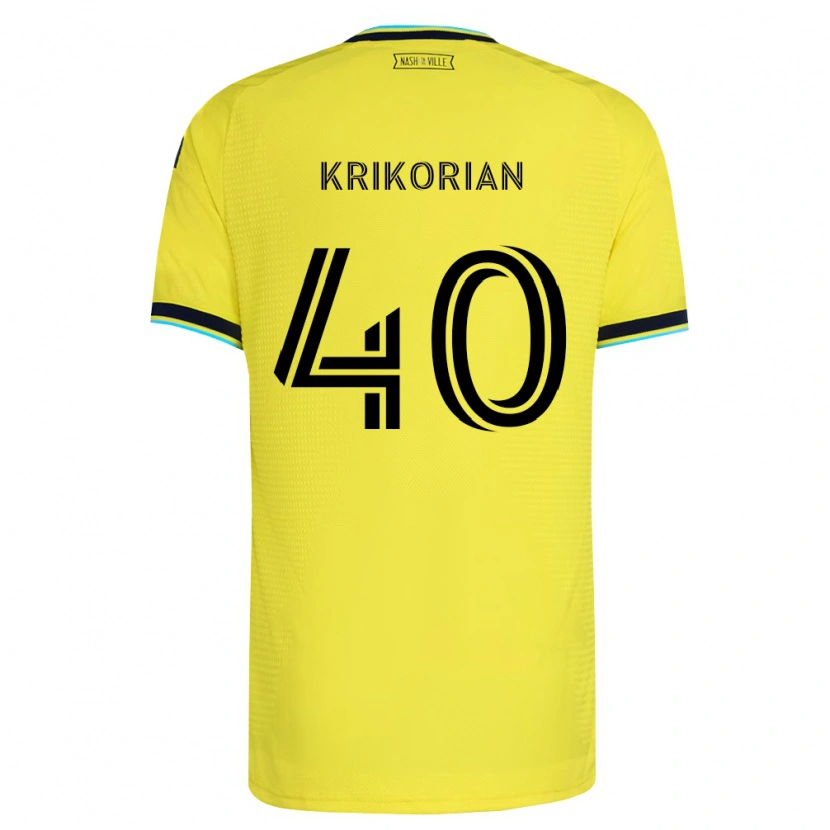 Danxen Män Andre Krikorian #40 Ljusgul Marinblå Hemmatröja Matchtröjor 2026/27 Tröjor T-Tröja