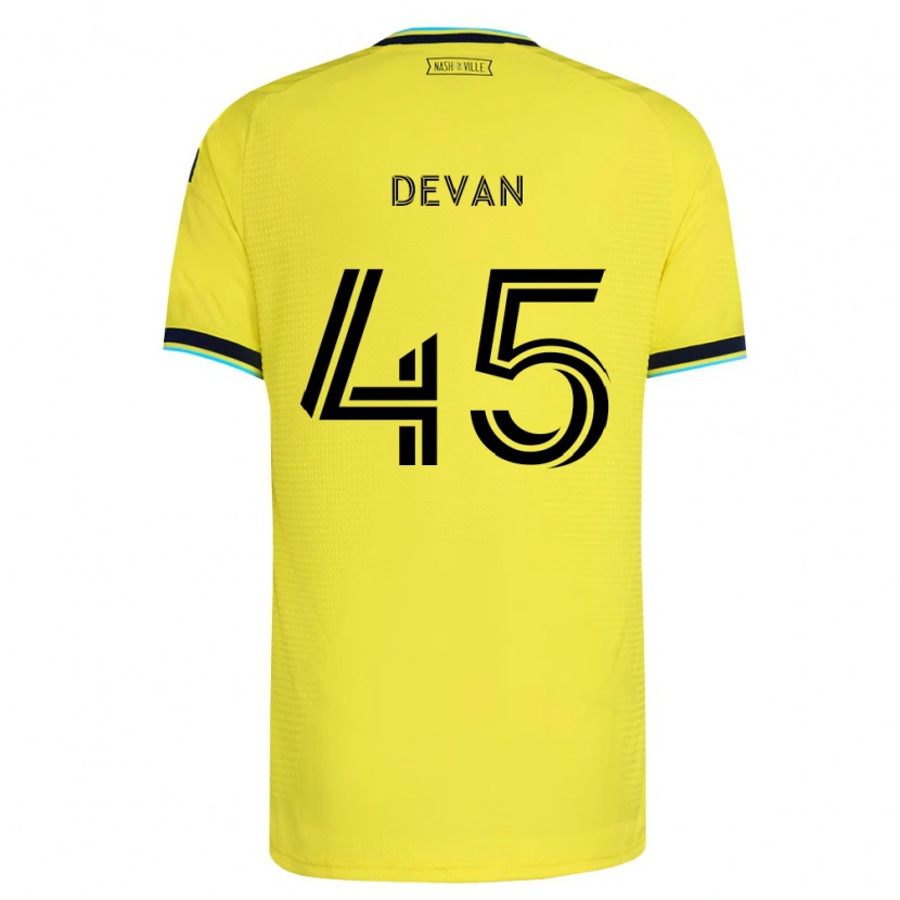 Danxen Män Liam Devan #45 Ljusgul Marinblå Hemmatröja Matchtröjor 2026/27 Tröjor T-Tröja