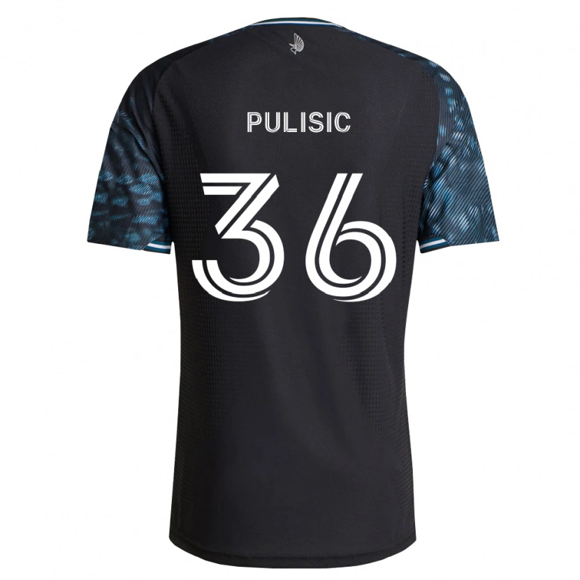 Danxen Män Will Pulisic #36 Svart Vit Hemmatröja Matchtröjor 2026/27 Tröjor T-Tröja