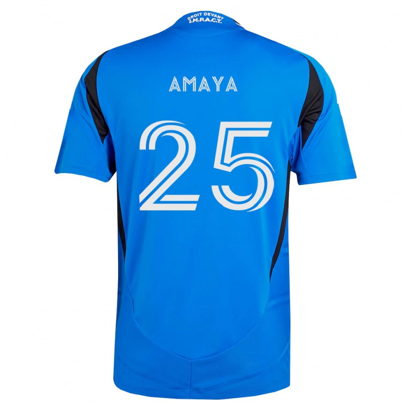Danxen Män Frankie Amaya #25 Blå Vit Svart Hemmatröja Matchtröjor 2026/27 Tröjor T-Tröja