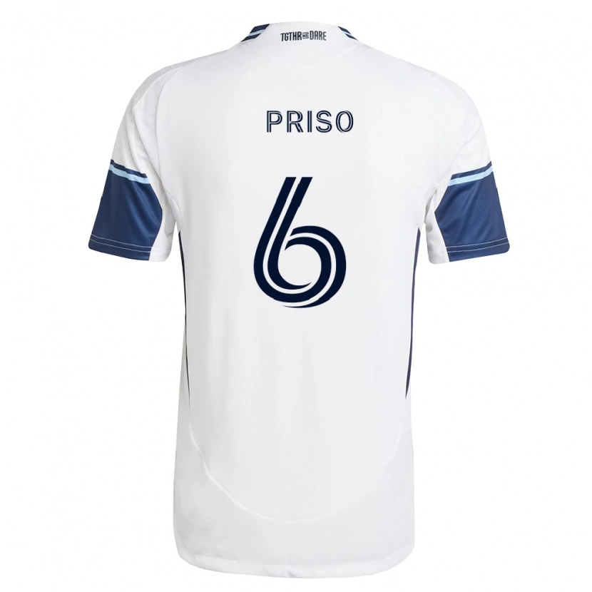 Danxen Män Ralph Priso #6 Vit Kungligt Blå Hemmatröja Matchtröjor 2026/27 Tröjor T-Tröja