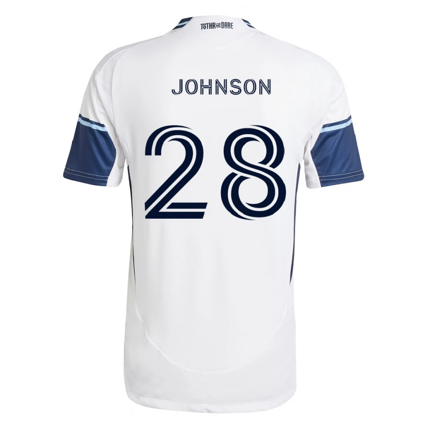 Danxen Män Tate Johnson #28 Vit Kungligt Blå Hemmatröja Matchtröjor 2026/27 Tröjor T-Tröja