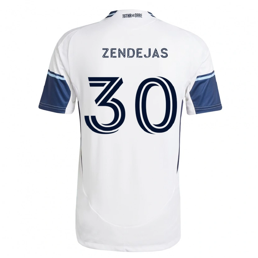 Danxen Män Adrián Zendejas #30 Vit Kungligt Blå Hemmatröja Matchtröjor 2026/27 Tröjor T-Tröja