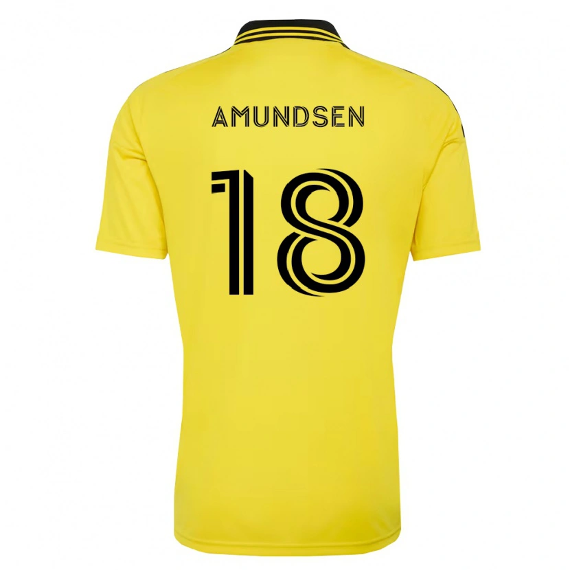 Danxen Män Malte Amundsen #18 Gul Svart Hemmatröja Matchtröjor 2026/27 Tröjor T-Tröja