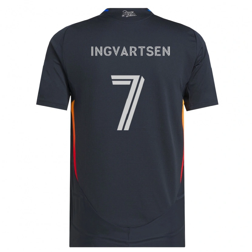 Danxen Män Marcus Ingvartsen #7 Mörkgrå Röd Hemmatröja Matchtröjor 2026/27 Tröjor T-Tröja