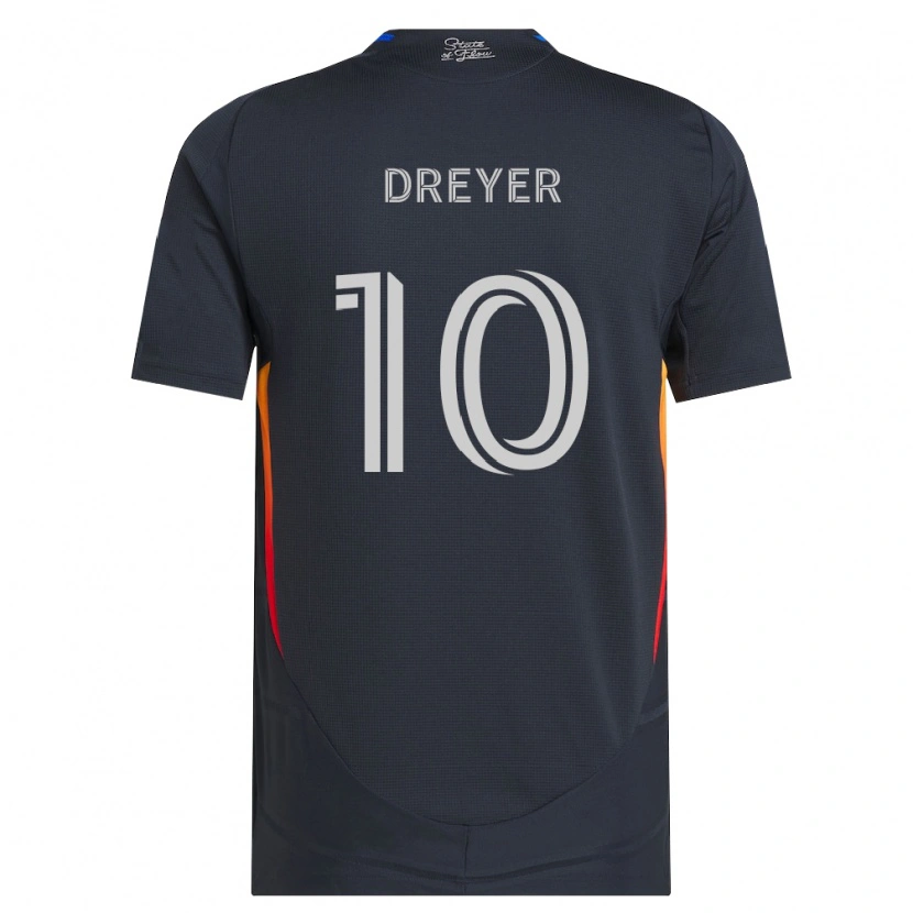 Danxen Män Anders Dreyer #10 Mörkgrå Röd Hemmatröja Matchtröjor 2026/27 Tröjor T-Tröja