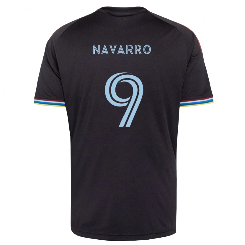 Danxen Män Rafael Navarro #9 Svart Himmelsblå Hemmatröja Matchtröjor 2026/27 Tröjor T-Tröja
