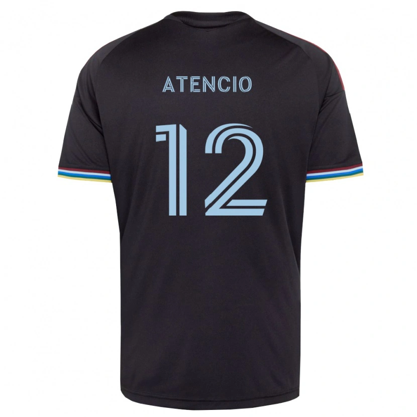 Danxen Män Josh Atencio #12 Svart Himmelsblå Hemmatröja Matchtröjor 2026/27 Tröjor T-Tröja