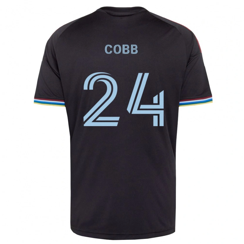 Danxen Män Noah Cobb #24 Svart Himmelsblå Hemmatröja Matchtröjor 2026/27 Tröjor T-Tröja