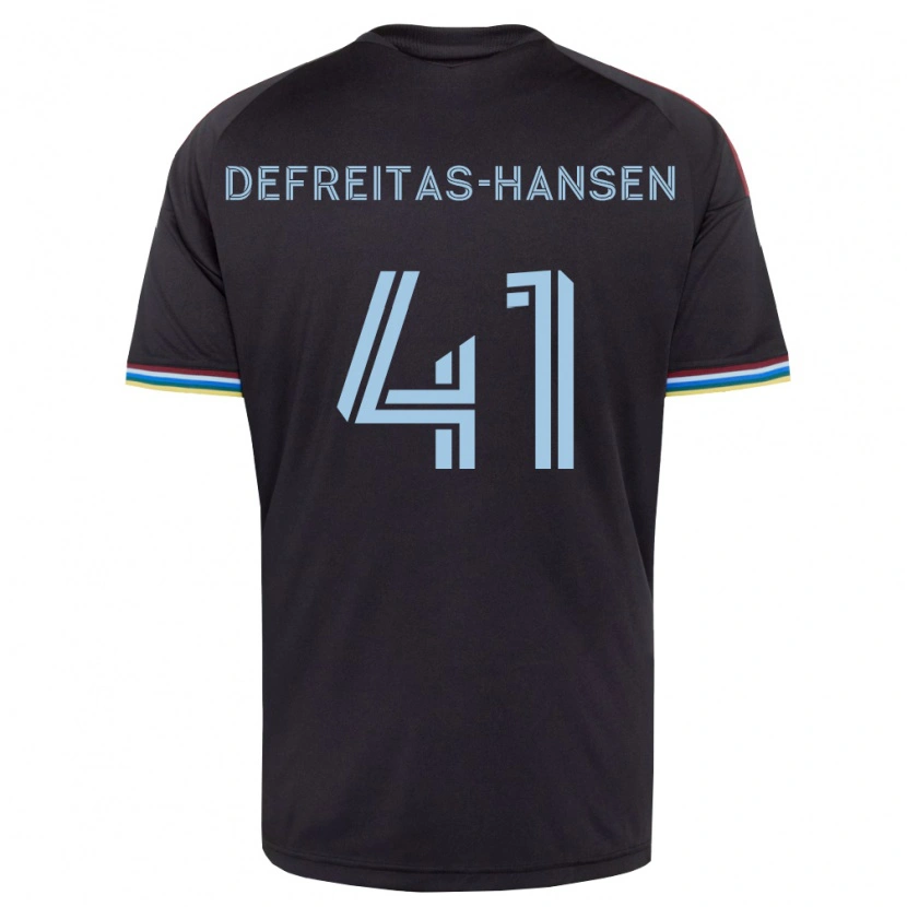 Danxen Män Nicolas Hansen #41 Svart Himmelsblå Hemmatröja Matchtröjor 2026/27 Tröjor T-Tröja