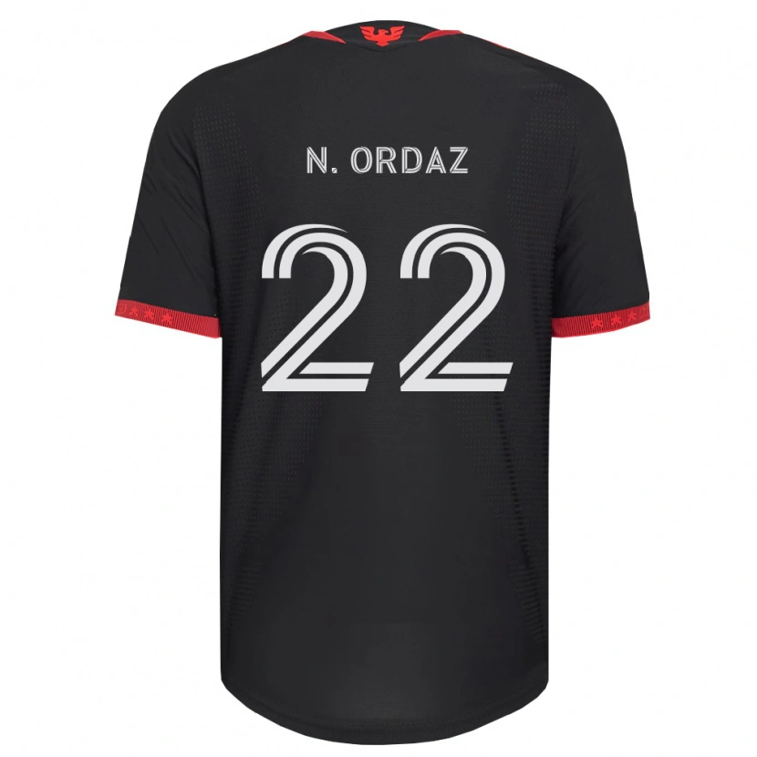 Danxen Män Nathan Ordaz #22 Svart Vit Röd Hemmatröja Matchtröjor 2026/27 Tröjor T-Tröja