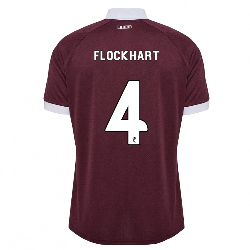 Danxen Män Robbie Flockhart #4 Vinröd Vit Hemmatröja Matchtröjor 2026/27 Tröjor T-Tröja