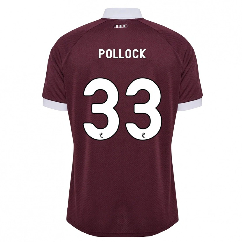 Danxen Män Finlay Pollock #33 Vinröd Vit Hemmatröja Matchtröjor 2026/27 Tröjor T-Tröja