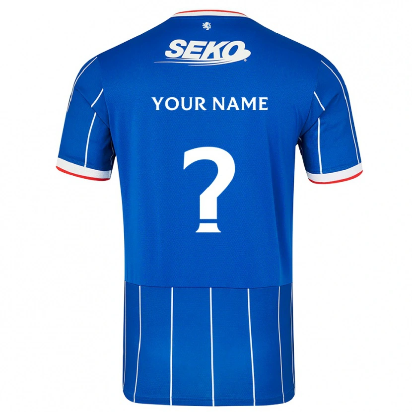 Danxen Män Ditt Namn #0 Röd Blå Vit Hemmatröja Matchtröjor 2026/27 Tröjor T-Tröja