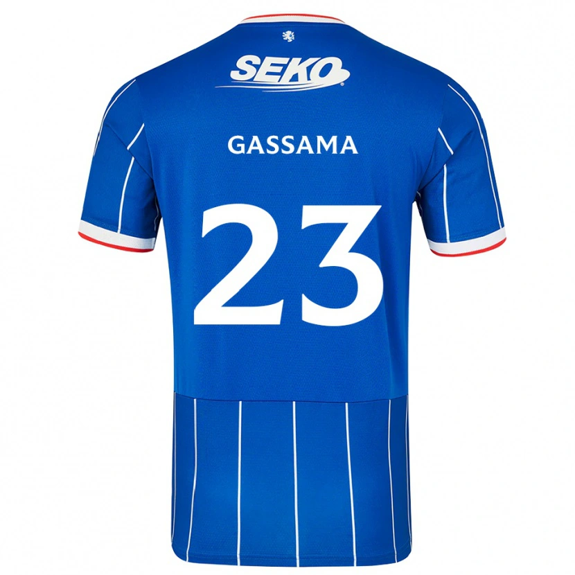 Danxen Män Djeidi Gassama #23 Röd Blå Vit Hemmatröja Matchtröjor 2026/27 Tröjor T-Tröja