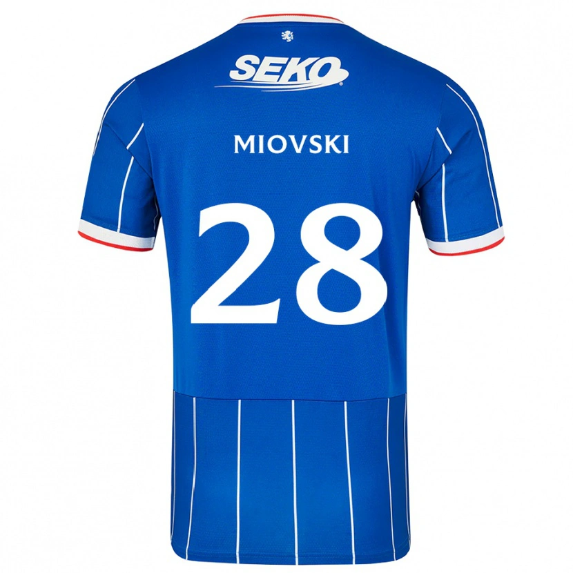 Danxen Män Bojan Miovski #28 Röd Blå Vit Hemmatröja Matchtröjor 2026/27 Tröjor T-Tröja