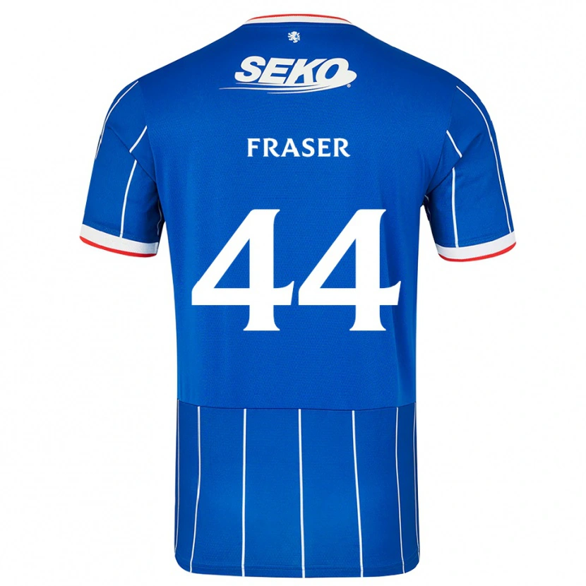 Danxen Män Robbie Fraser #44 Röd Blå Vit Hemmatröja Matchtröjor 2026/27 Tröjor T-Tröja