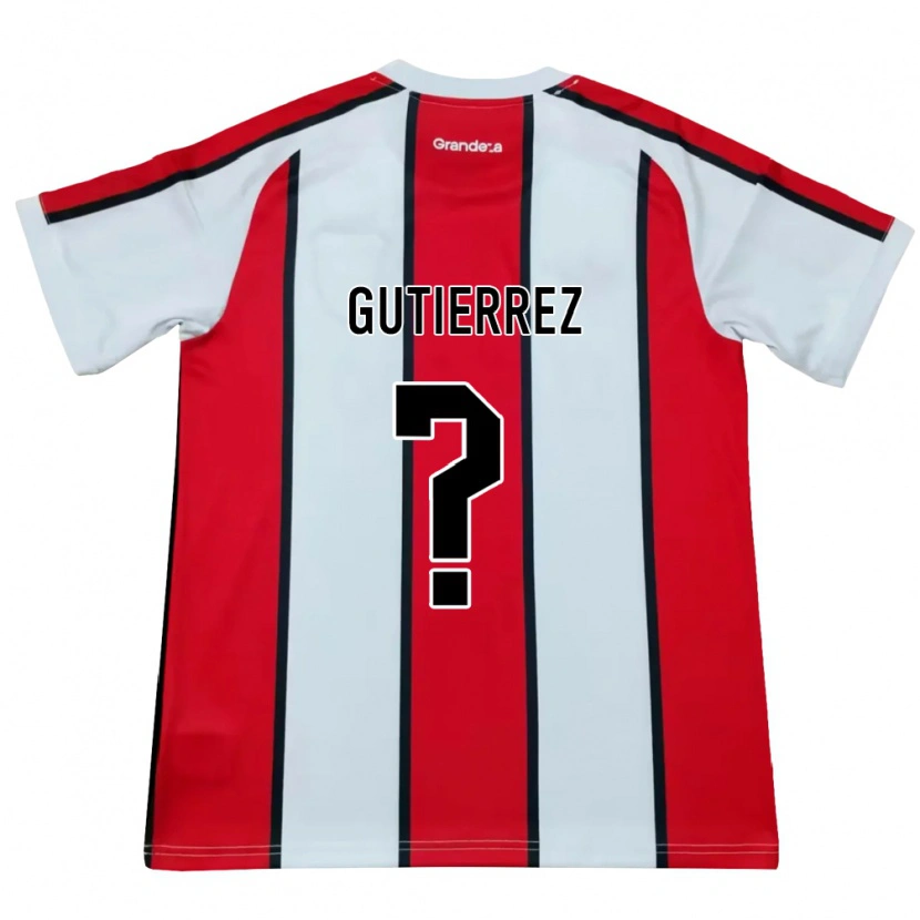 Danxen Män Thomas Gutierrez #0 Vit Röd Svart Bortatröja Matchtröjor 2026/27 Tröjor T-Tröja