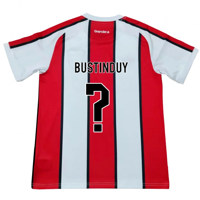 Danxen Män Agustín Bustinduy #0 Vit Röd Svart Bortatröja Matchtröjor 2026/27 Tröjor T-Tröja