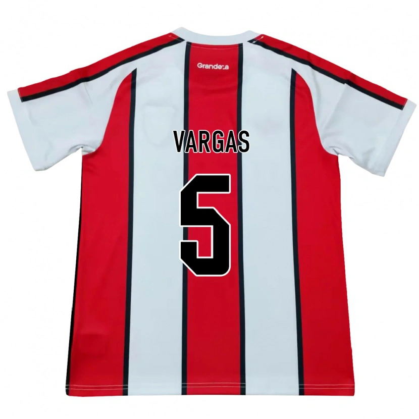 Danxen Män Agustina Vargas #5 Vit Röd Svart Bortatröja Matchtröjor 2026/27 Tröjor T-Tröja