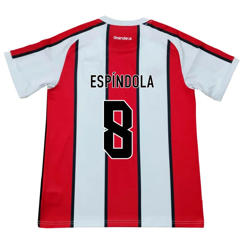 Danxen Män Santiago Espíndola #8 Vit Röd Svart Bortatröja Matchtröjor 2026/27 Tröjor T-Tröja
