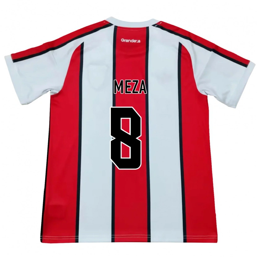 Danxen Män Maximiliano Meza #8 Vit Röd Svart Bortatröja Matchtröjor 2026/27 Tröjor T-Tröja