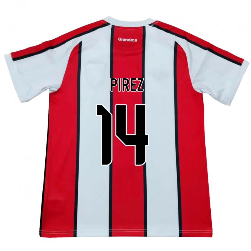 Danxen Män Leandro González Pírez #14 Vit Röd Svart Bortatröja Matchtröjor 2026/27 Tröjor T-Tröja