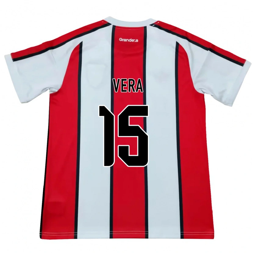 Danxen Män Fausto Vera #15 Vit Röd Svart Bortatröja Matchtröjor 2026/27 Tröjor T-Tröja