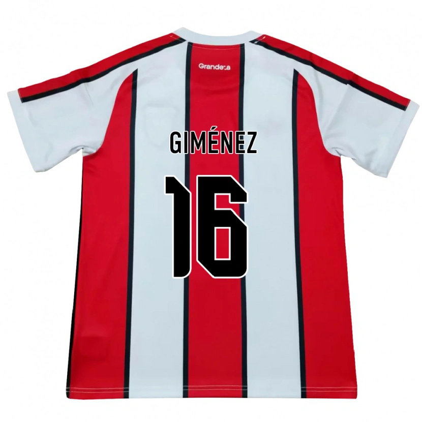 Danxen Män Bautista Giménez #16 Vit Röd Svart Bortatröja Matchtröjor 2026/27 Tröjor T-Tröja