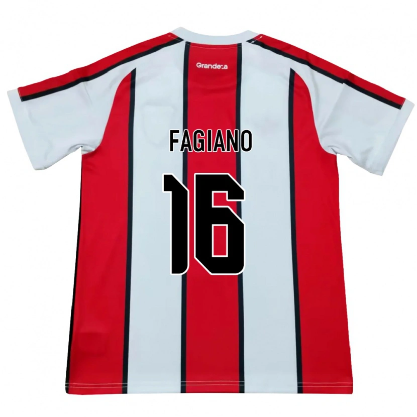 Danxen Män Paloma Fagiano #16 Vit Röd Svart Bortatröja Matchtröjor 2026/27 Tröjor T-Tröja