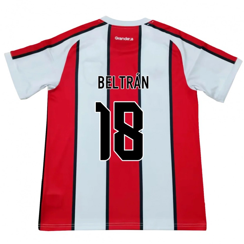 Danxen Män Lucas Beltrán #18 Vit Röd Svart Bortatröja Matchtröjor 2026/27 Tröjor T-Tröja