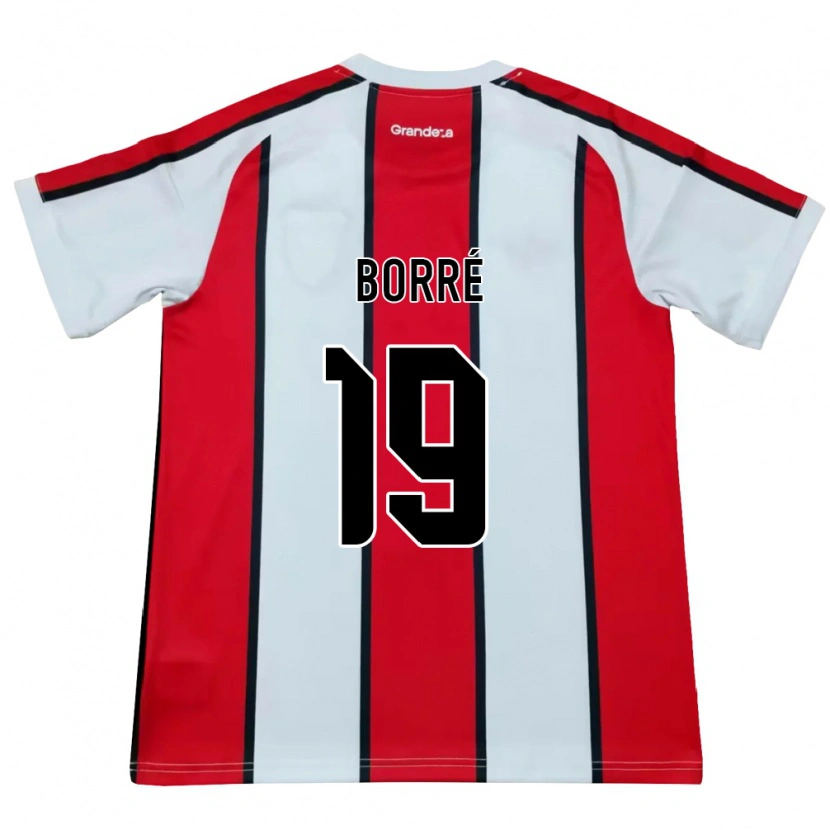 Danxen Män Rafael Santos Borré #19 Vit Röd Svart Bortatröja Matchtröjor 2026/27 Tröjor T-Tröja