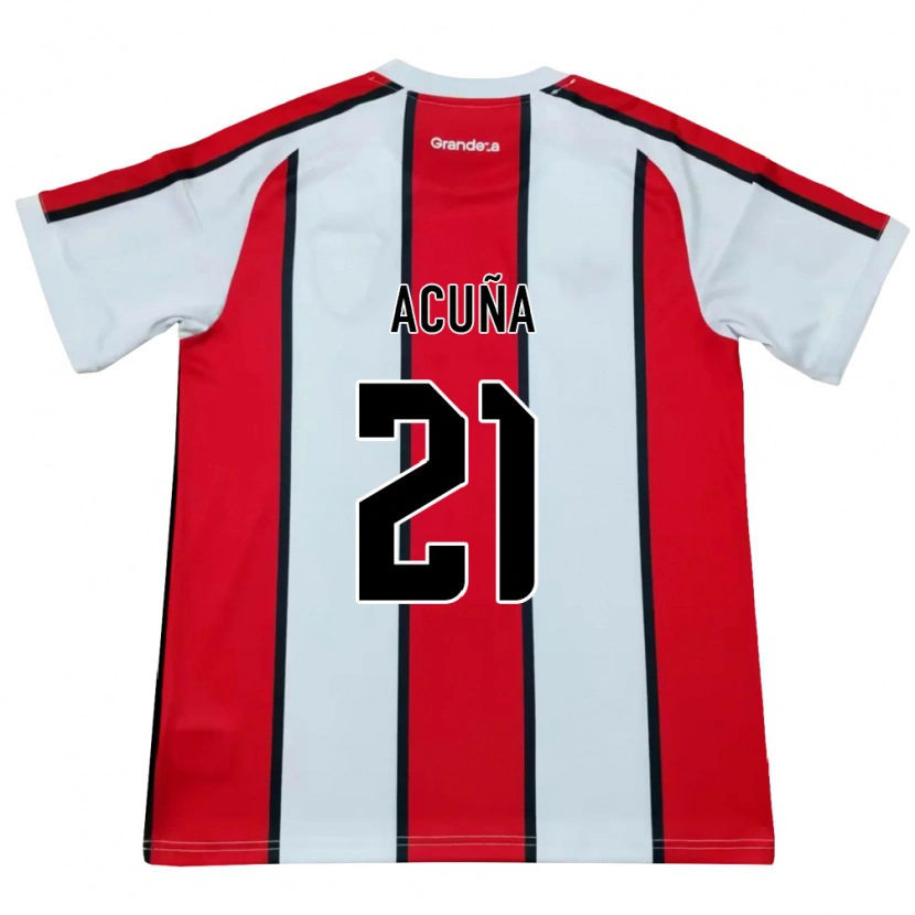 Danxen Män Marcos Acuña #21 Vit Röd Svart Bortatröja Matchtröjor 2026/27 Tröjor T-Tröja