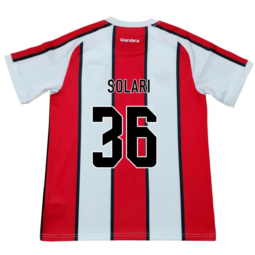 Danxen Män Pablo Solari #36 Vit Röd Svart Bortatröja Matchtröjor 2026/27 Tröjor T-Tröja