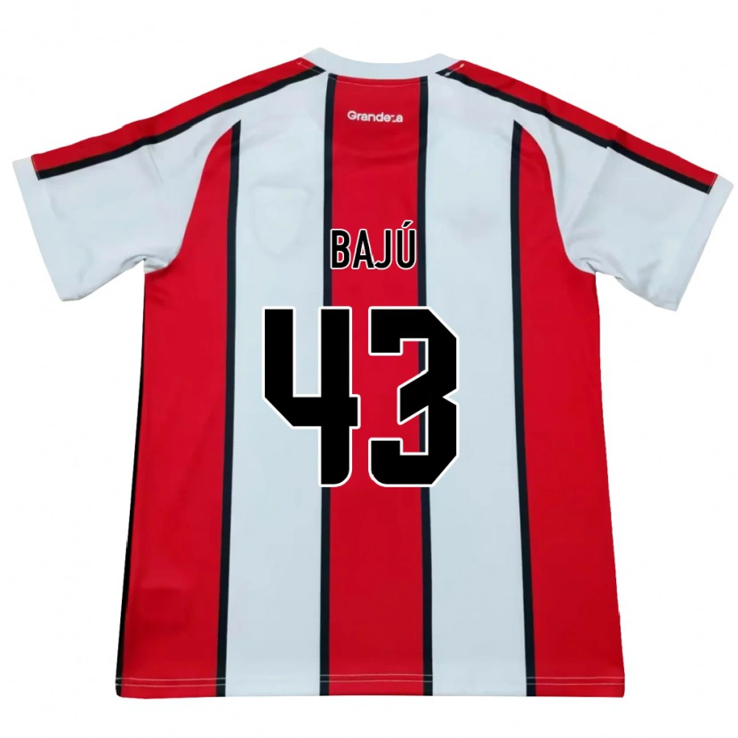 Danxen Män Lisandro Bajú #43 Vit Röd Svart Bortatröja Matchtröjor 2026/27 Tröjor T-Tröja