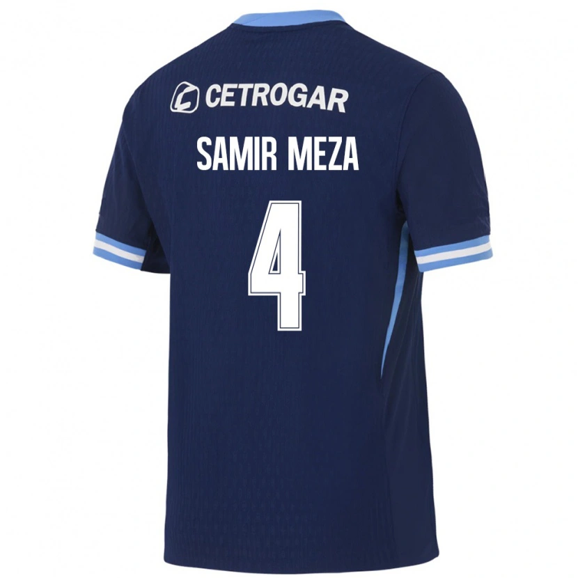 Danxen Män Samir Meza #4 Kungligt Blå Ljusblå Vit Bortatröja Matchtröjor 2026/27 Tröjor T-Tröja