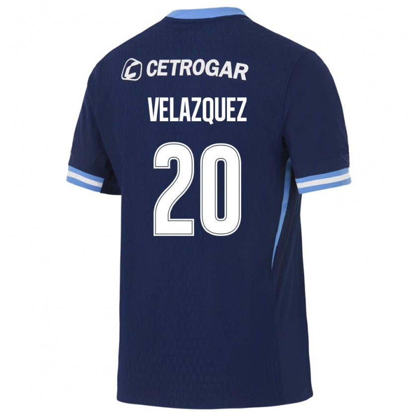 Danxen Män Joán Velazquez #20 Kungligt Blå Ljusblå Vit Bortatröja Matchtröjor 2026/27 Tröjor T-Tröja