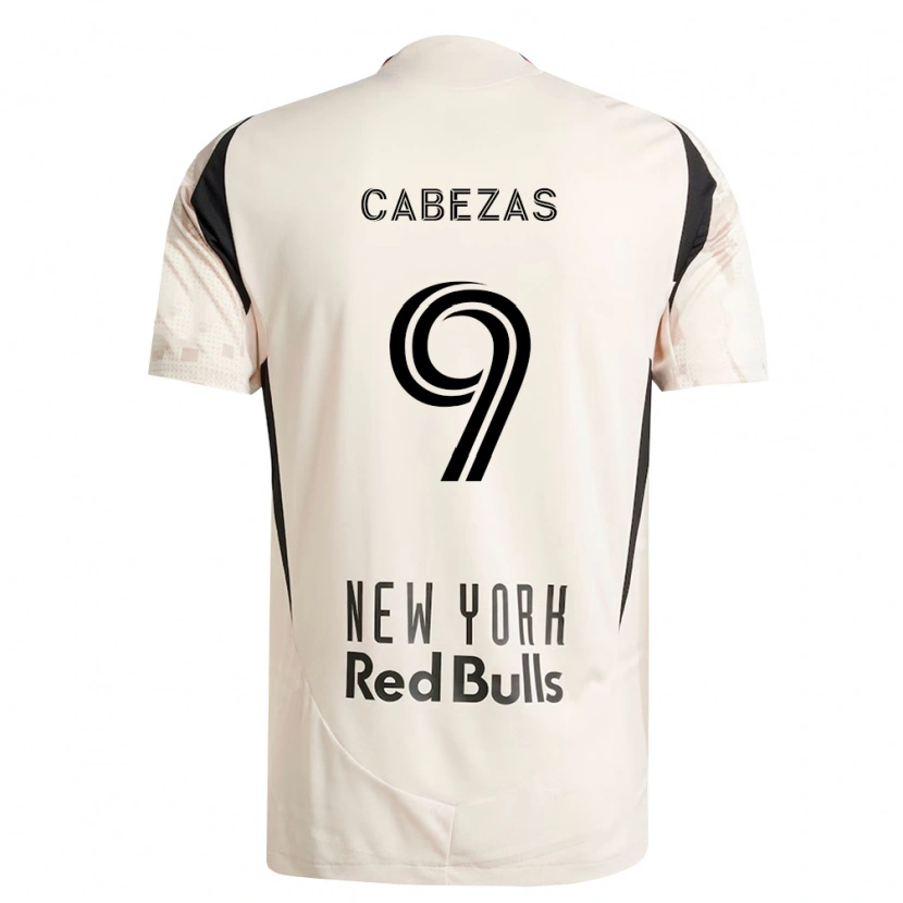 Danxen Män Jorge Cabezas #9 Off-White Röd Svart Bortatröja Matchtröjor 2026/27 Tröjor T-Tröja