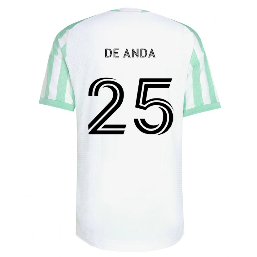 Danxen Män Anthony De Anda #25 Ljusgrön Svart Vit Bortatröja Matchtröjor 2026/27 Tröjor T-Tröja