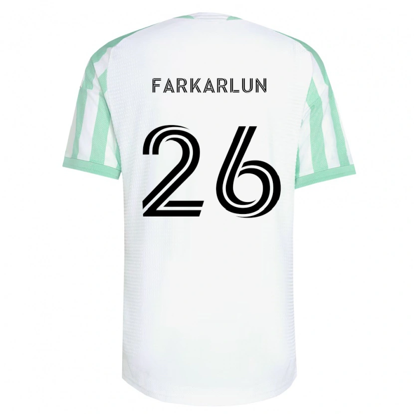Danxen Män Jimmy Farkarlun #26 Ljusgrön Svart Vit Bortatröja Matchtröjor 2026/27 Tröjor T-Tröja