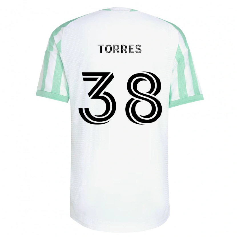 Danxen Män Ervin Torres #38 Ljusgrön Svart Vit Bortatröja Matchtröjor 2026/27 Tröjor T-Tröja
