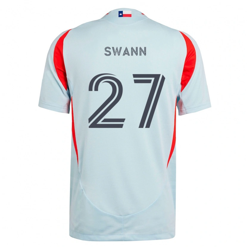 Danxen Män Caleb Swann #27 Mörkgrå Vit Röd Bortatröja Matchtröjor 2026/27 Tröjor T-Tröja